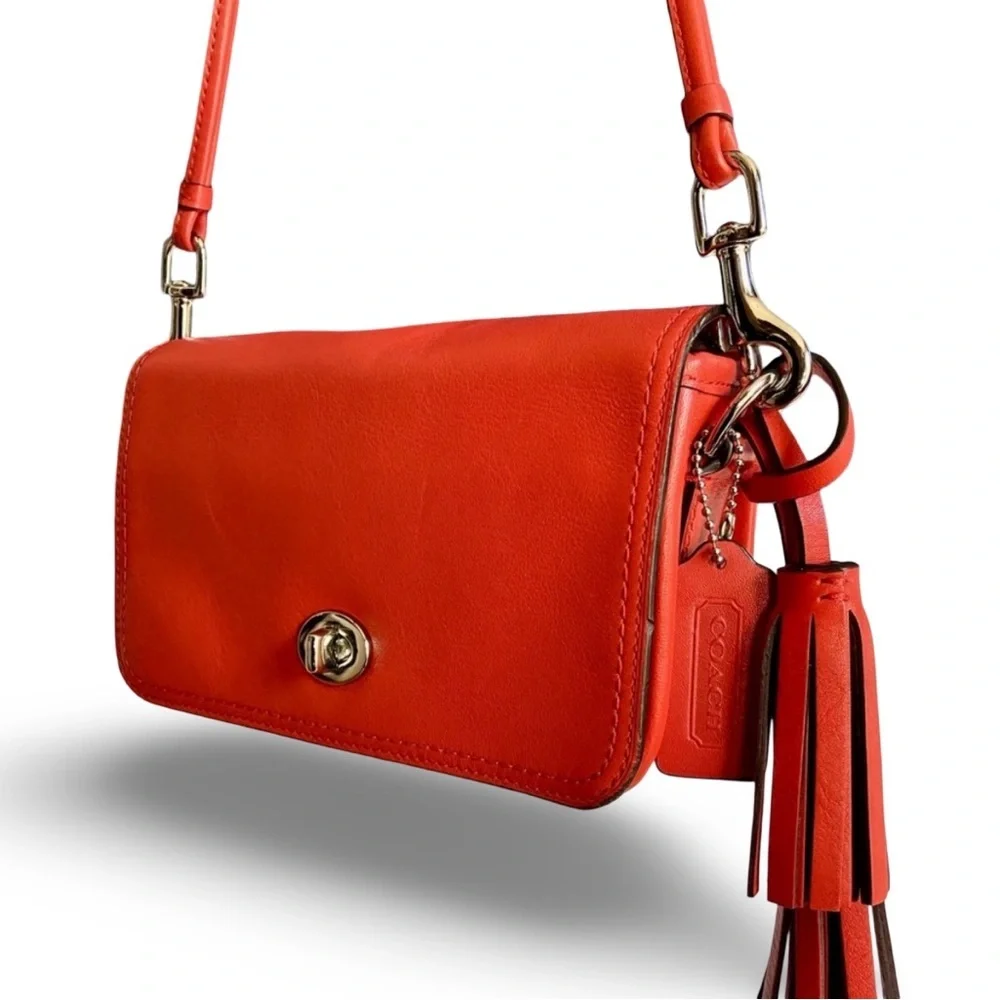 Coach Y2K Legacy Dinky Penny Shoulder Purse Crossbody Carnelian Red | 19914 - Picture 2 of 16